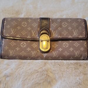 RARE Vintage Louis Vuitton Canvas IDYLLE SEPIA SARAH Wallet